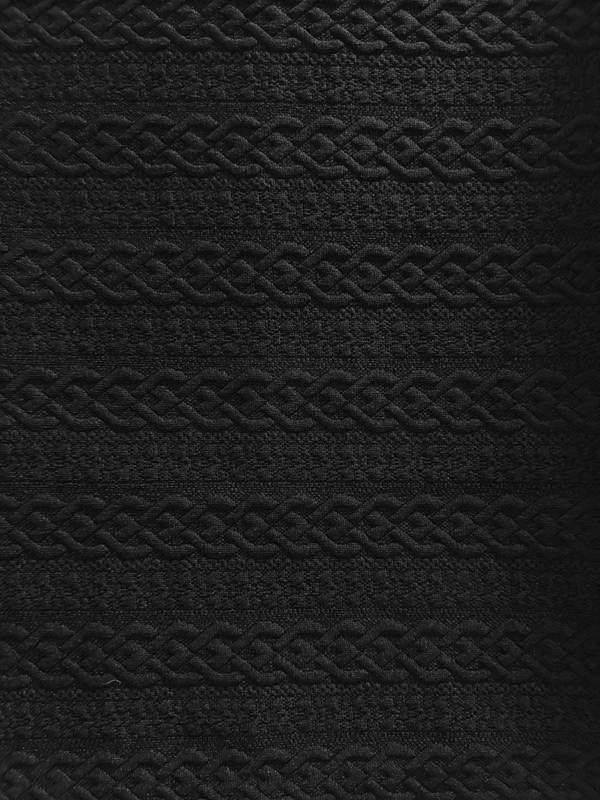 Jacquard Nudo Negro X Metros | Tela Texturizada - vista 2