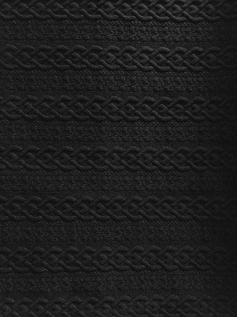 Jacquard Nudo Negro X Metros | Tela Texturizada