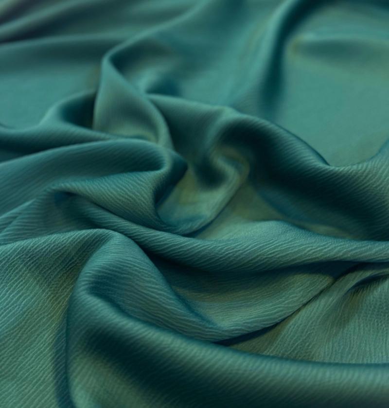 Satin Crispo Verde Jade X Metros | Tela Elegante