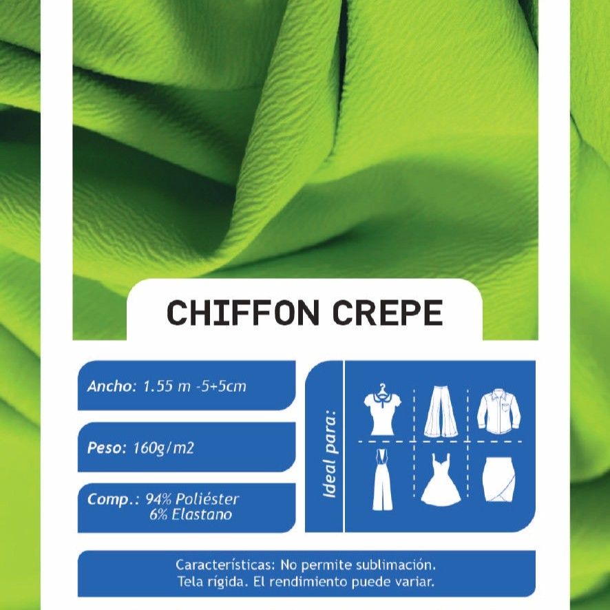 Chifon Crepe Turquesa X Metros | Tela Liviana - Vista 3