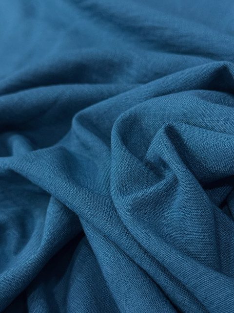 Lino Cabuya Azul Petróleo X Metros | Tela Liviana