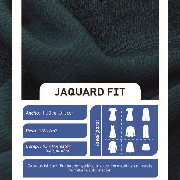 Jacquard Fit Blanco X Metros | Tela Texturizada - Vista 2