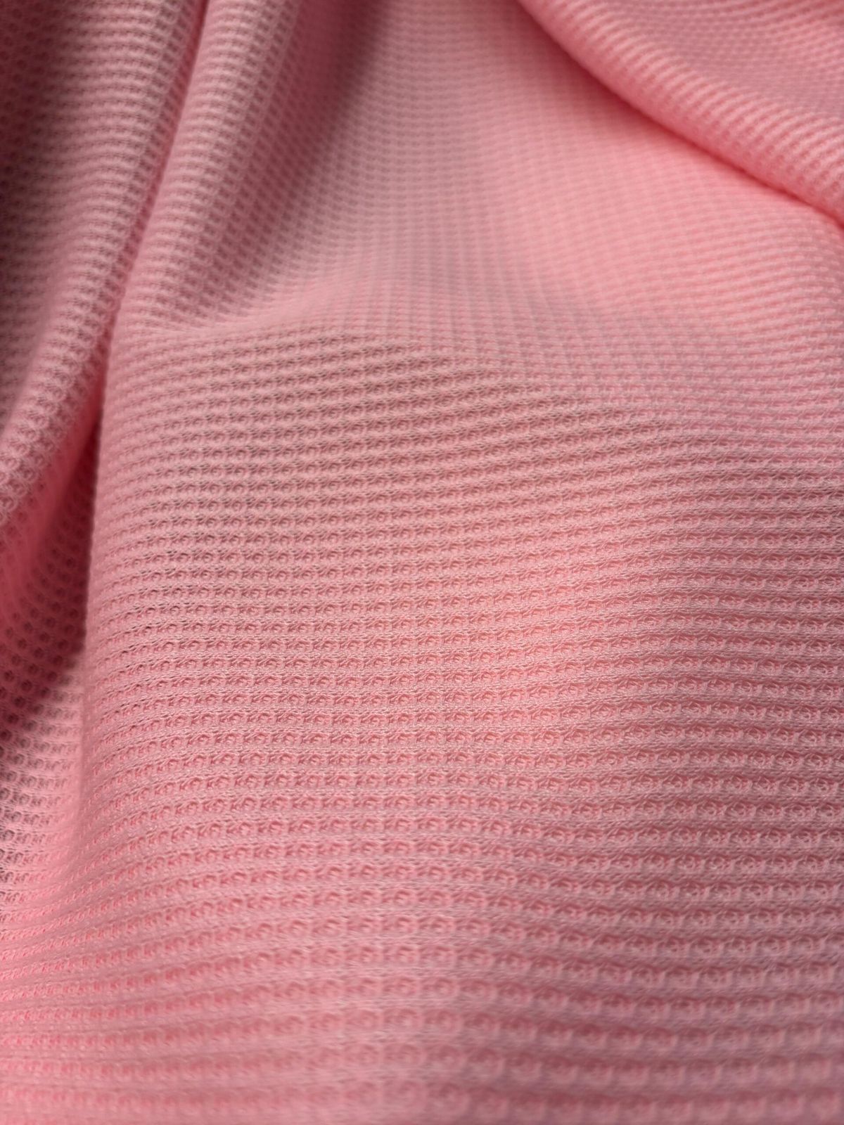 Waffle Nido de Abeja Rosado X Metros | Tela Texturizada