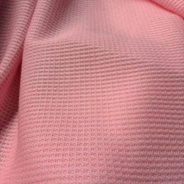 Waffle Nido de Abeja Rosado X Metros | Tela Texturizada