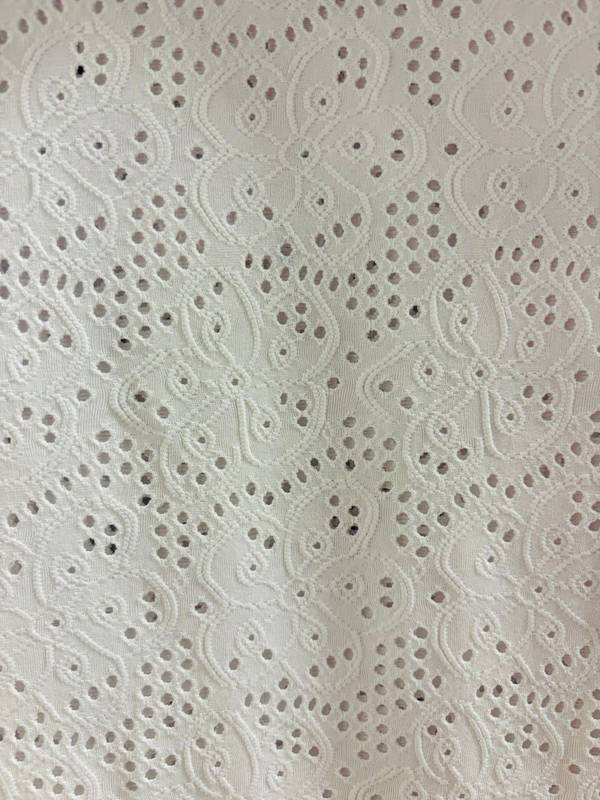 Jacquard Gaia Blanco X Metros | Tela Ojalillo - vista 2