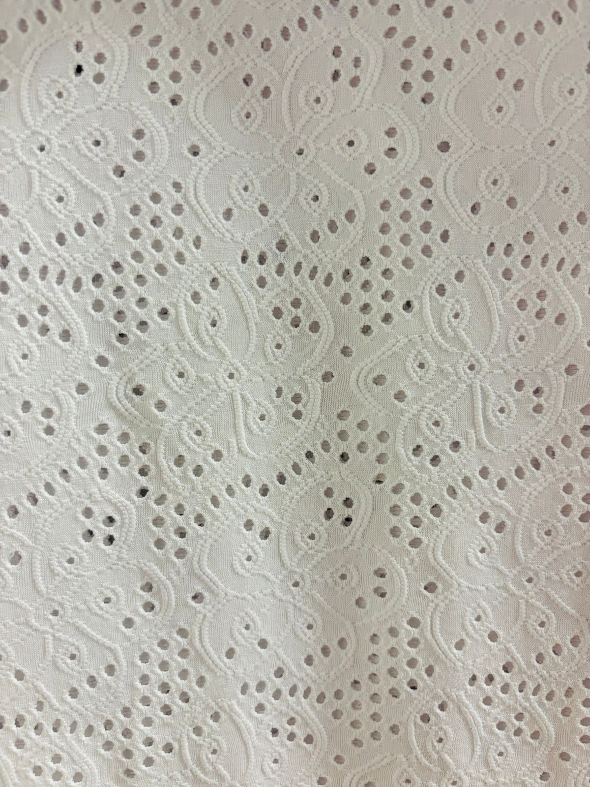 Jacquard Gaia Blanco X Metros | Tela Ojalillo