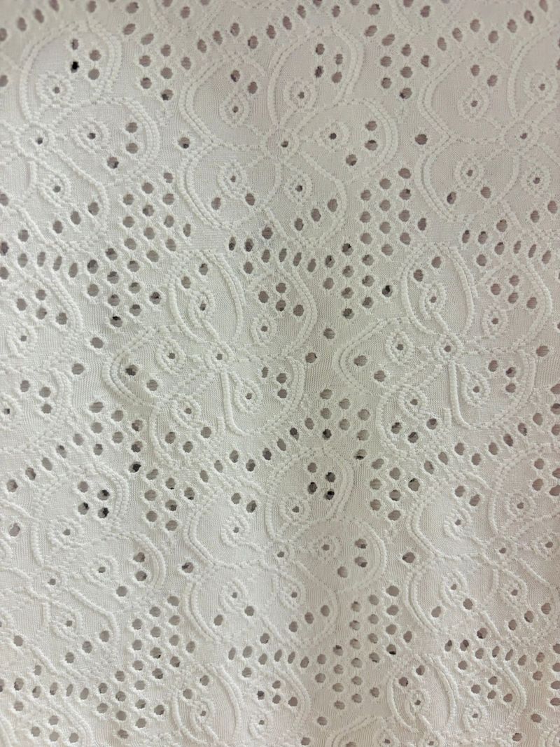 Jacquard Gaia Blanco X Metros | Tela Ojalillo