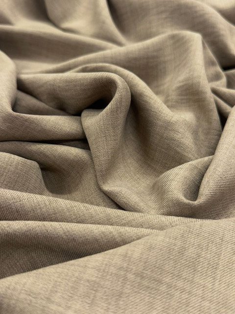 Lino Poliester Khaki X Metros | Tela Liviana