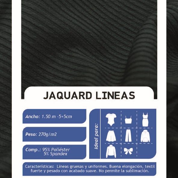 Jacquard Lineas Blanco X Metros | Tela Texturizada - Vista 2