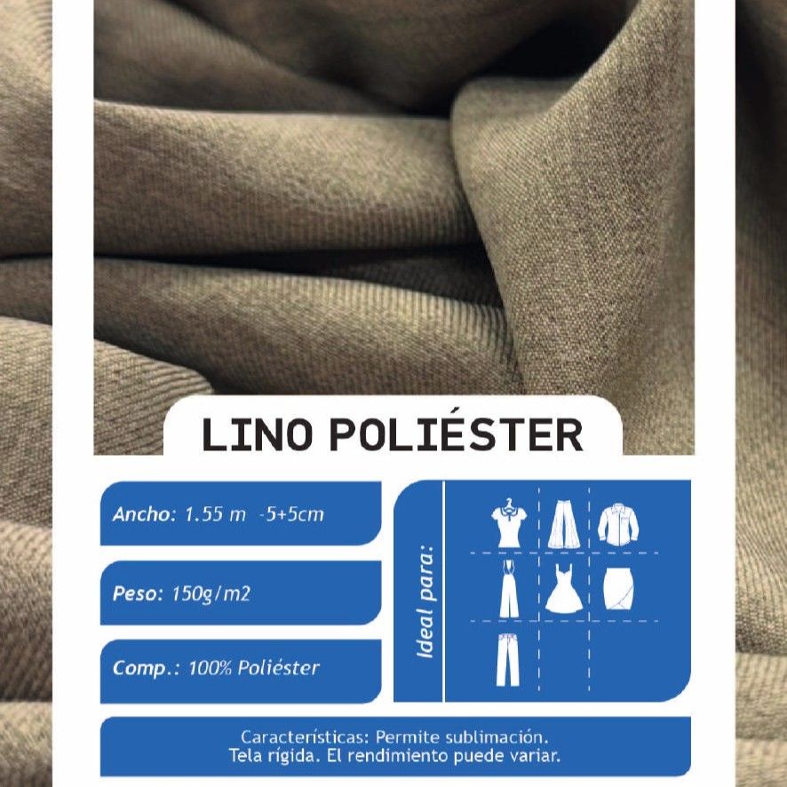 Lino Poliester Blanco X Metros  | Tela Liviana - Vista 2