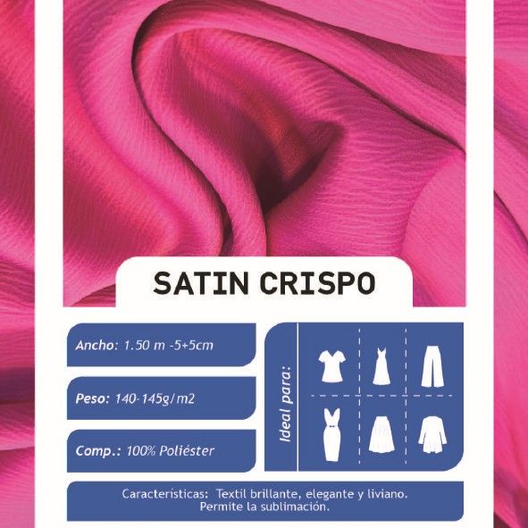 Satin Crispo Blanco X Metros | Tela Elegante - Vista 2