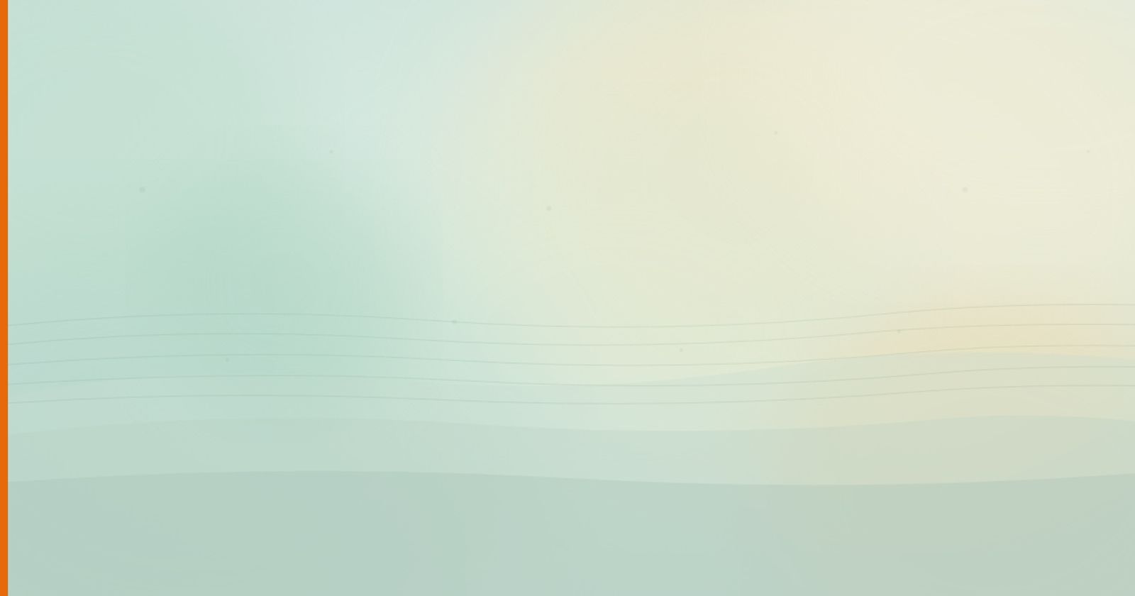 Abstract landscape in light teal fading to beige