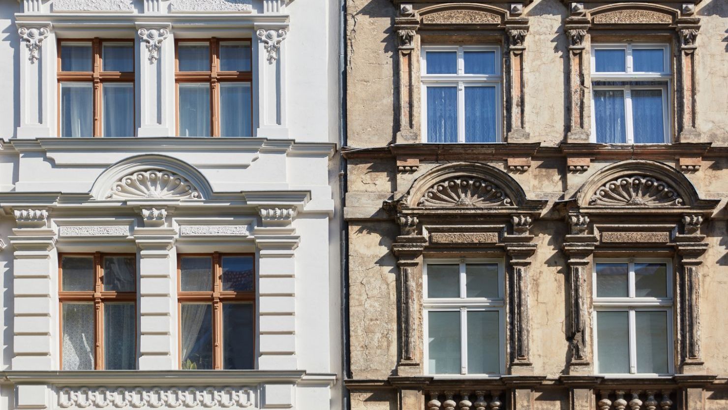 Saniertes Zinshaus von Außen