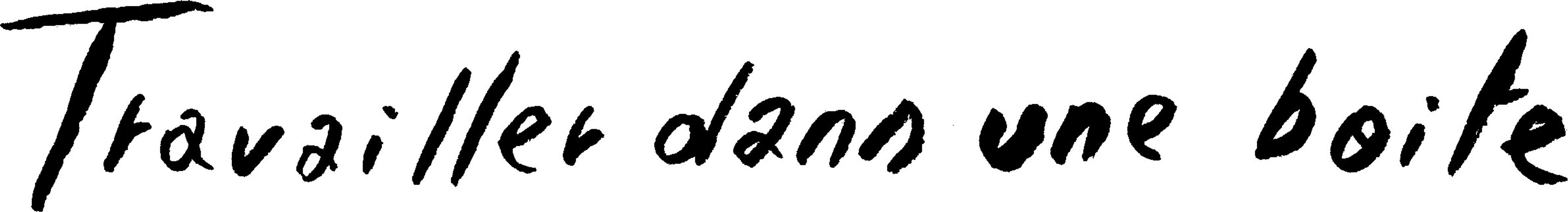 Travailler dans une boite