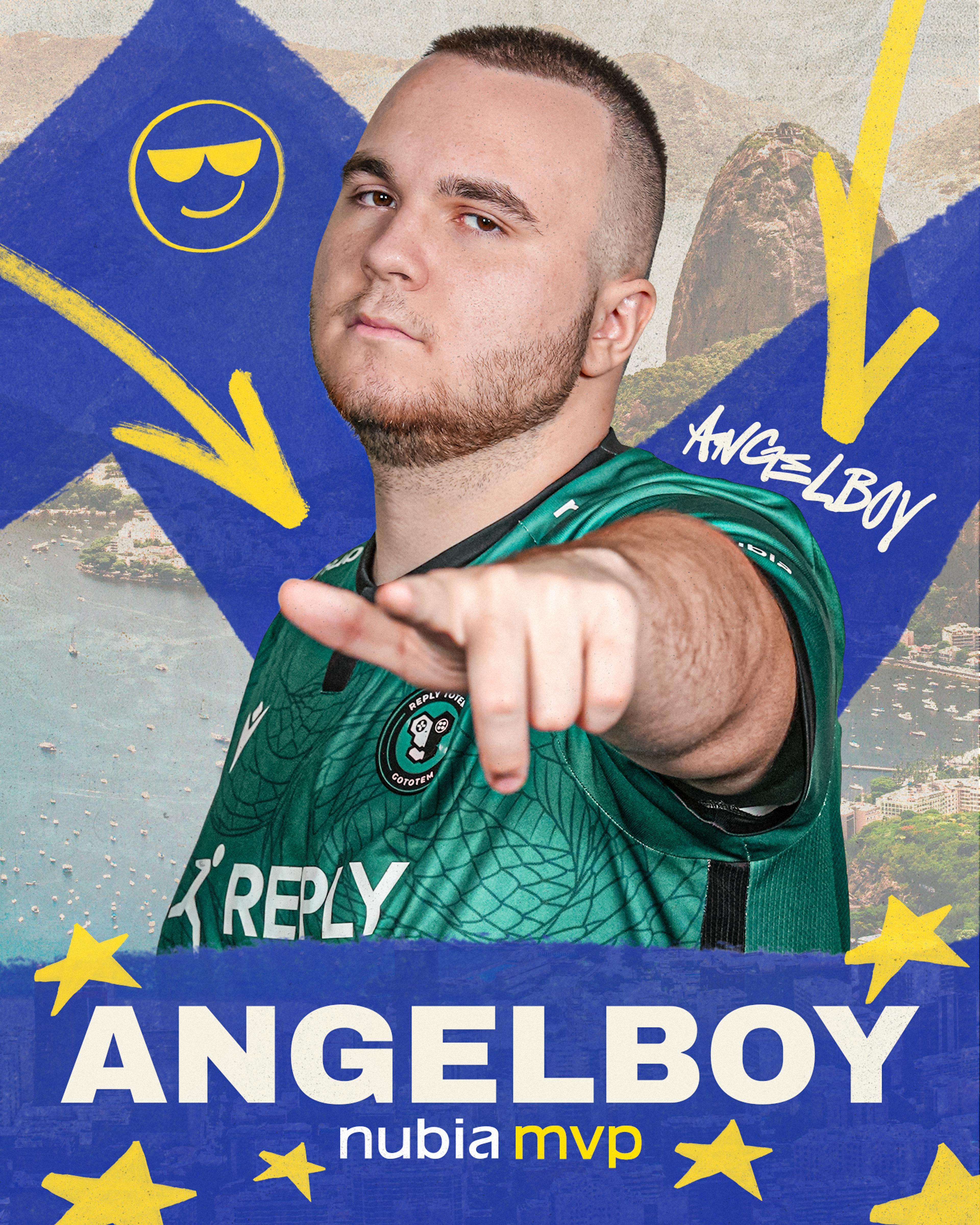 MVP graphic featuring Angelboy. ANGELBOY - nubia mvp