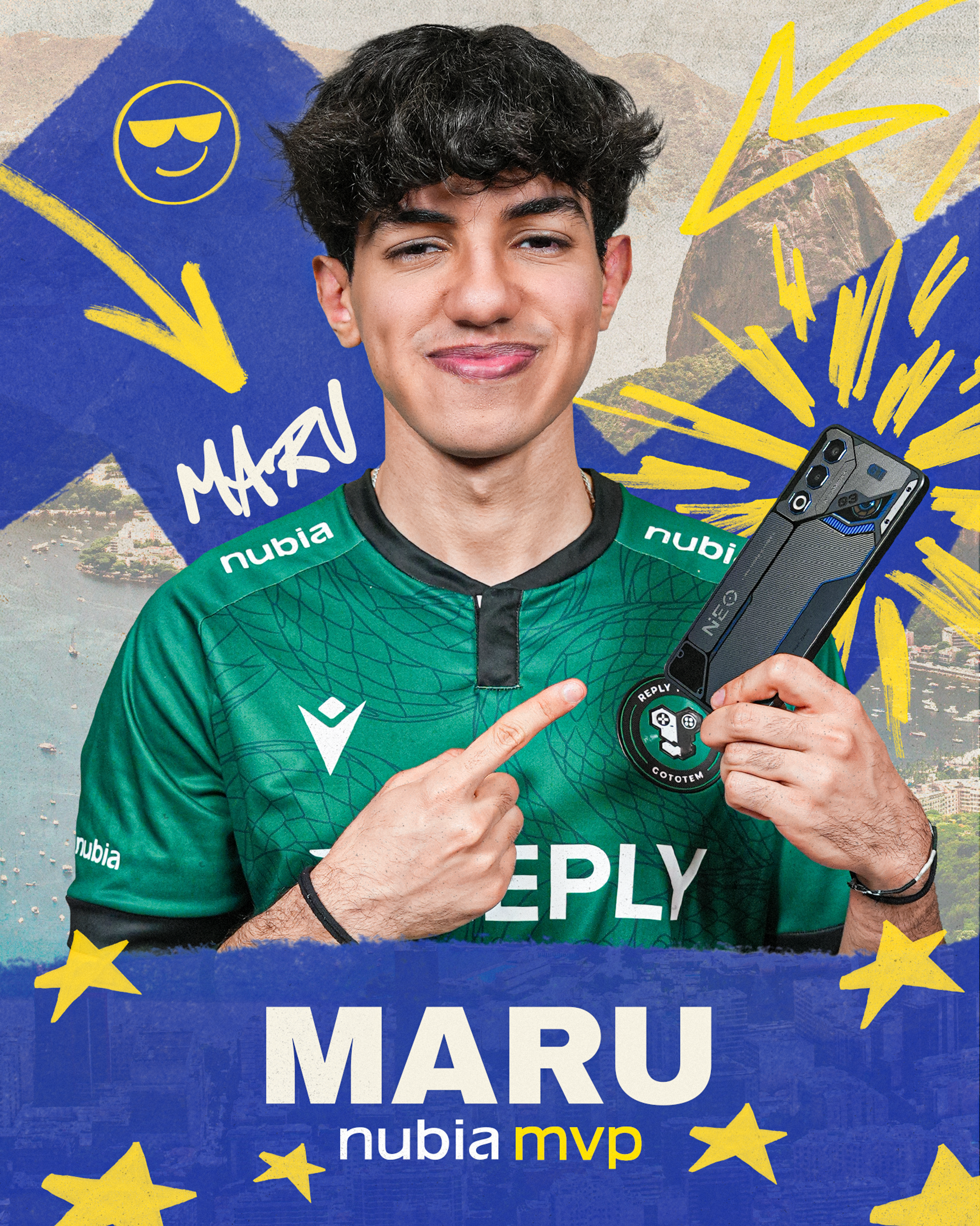 MVP graphic featuring Maru. MARU - nubia mvp