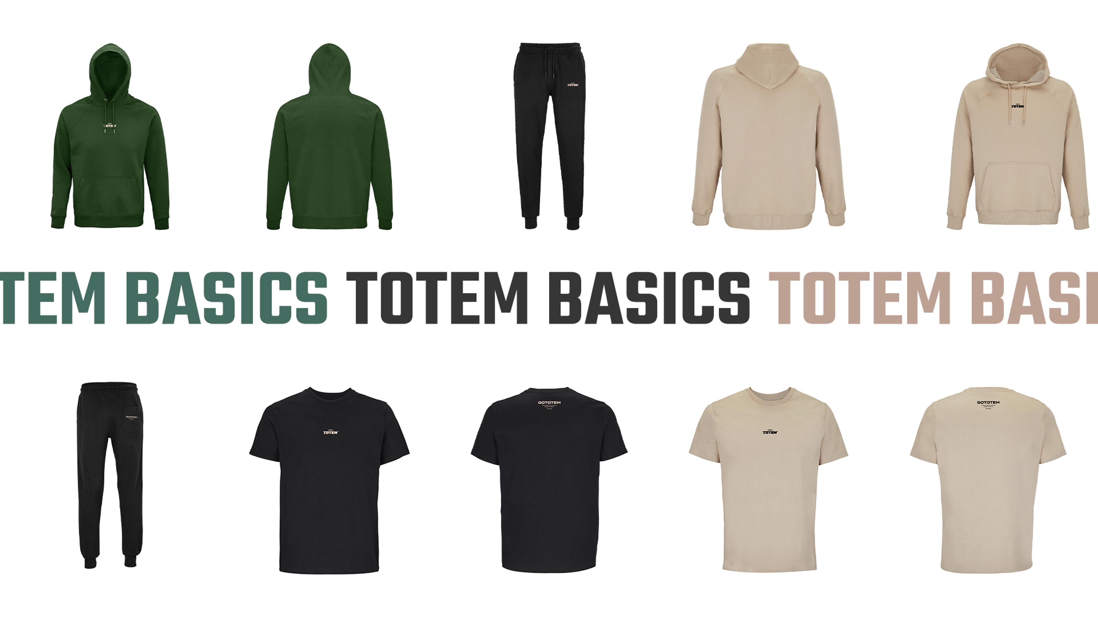 All the mockups of the "Totem Basics" Collection