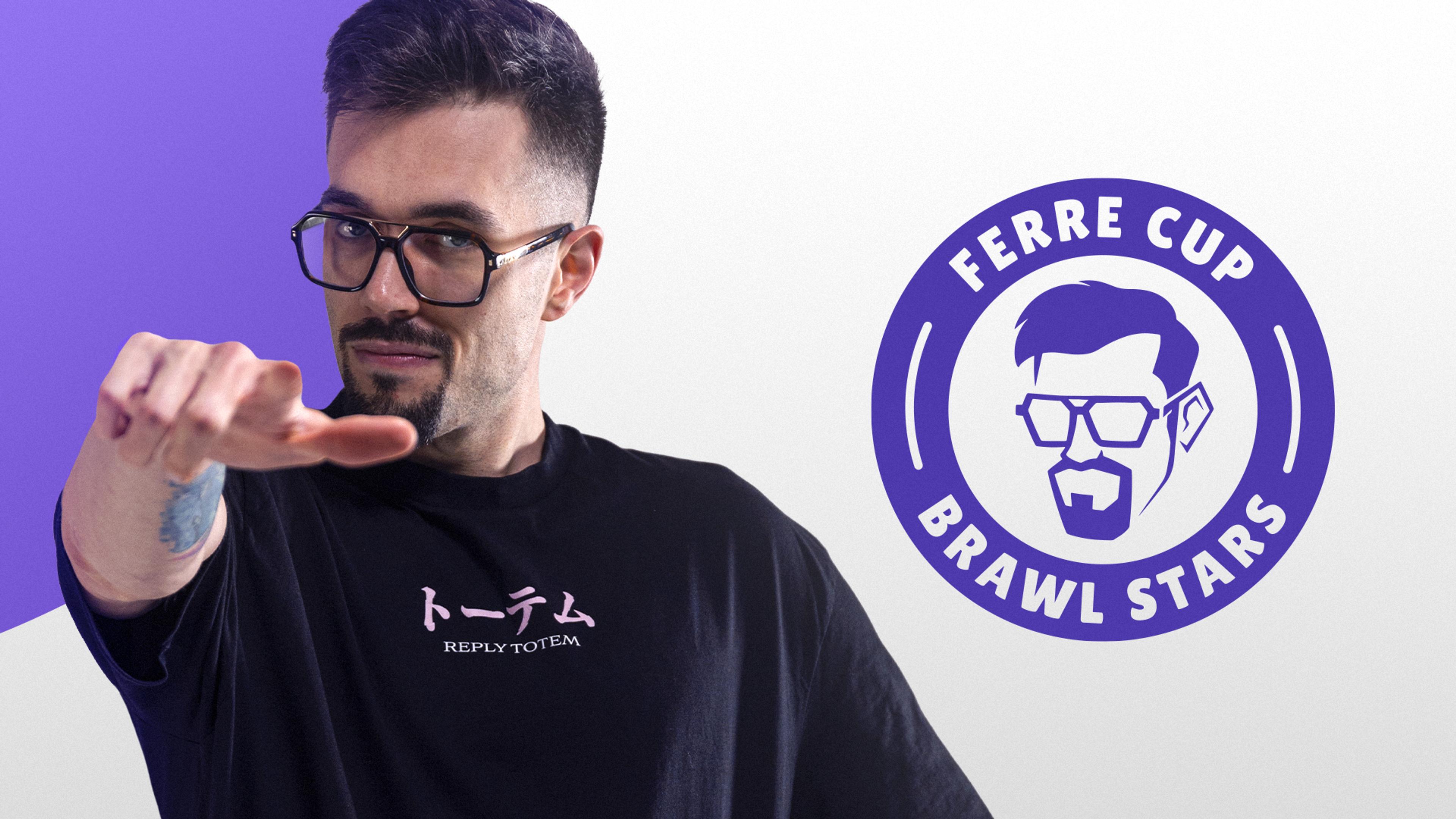 The image shows content creator "Ferre"  with the Ferre Cup logo on the right side