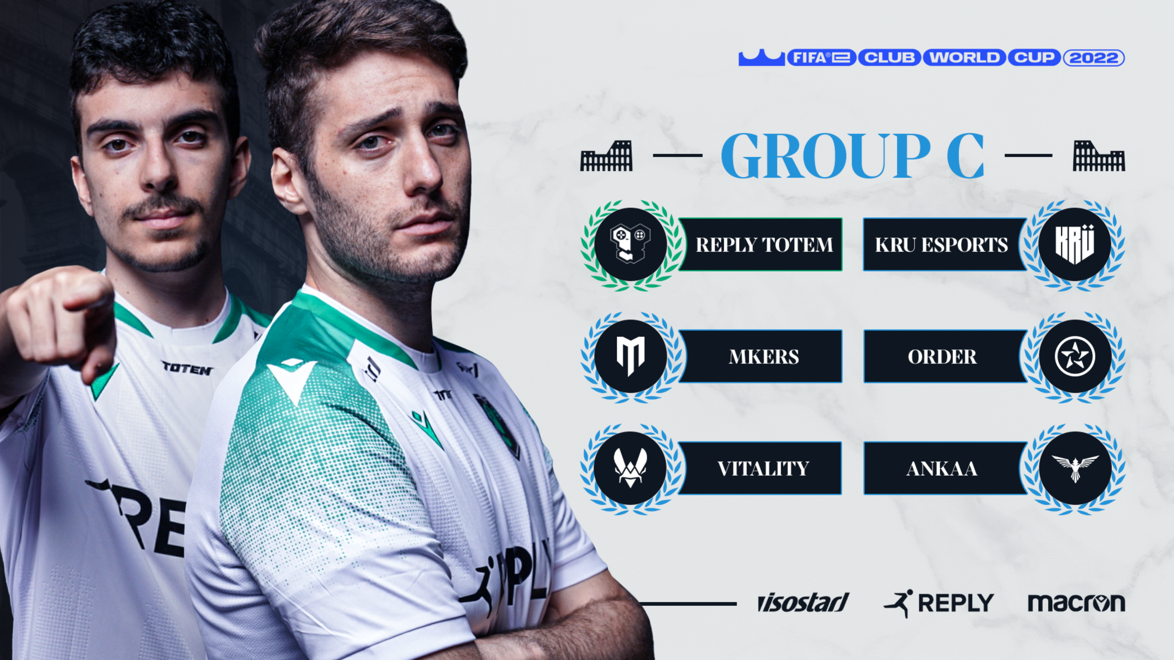 Group C showcase graphic featuring Montaxer and Santill1