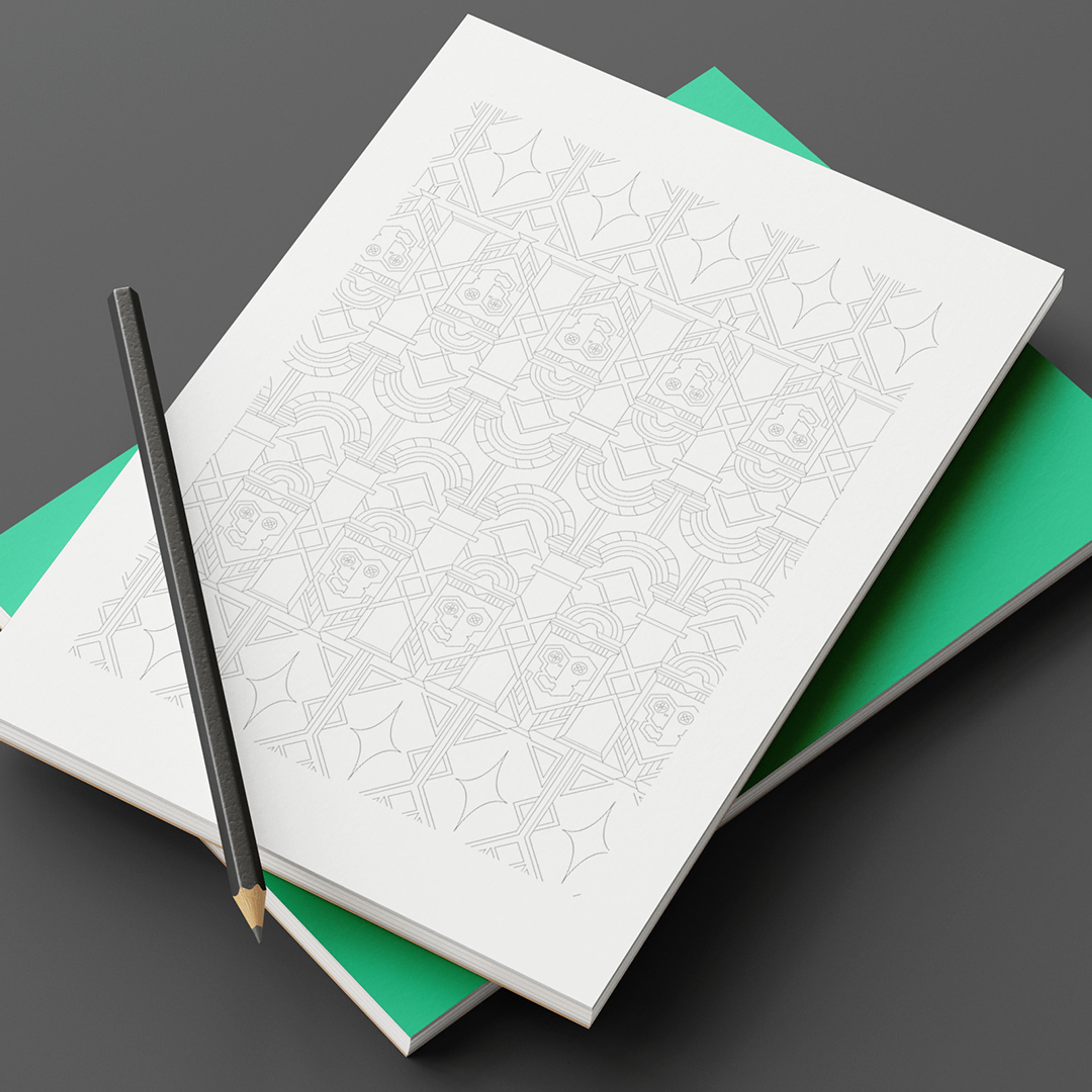 Mockup sketch showcasing the pattern design of the 2026 Mobile Pro Jersey