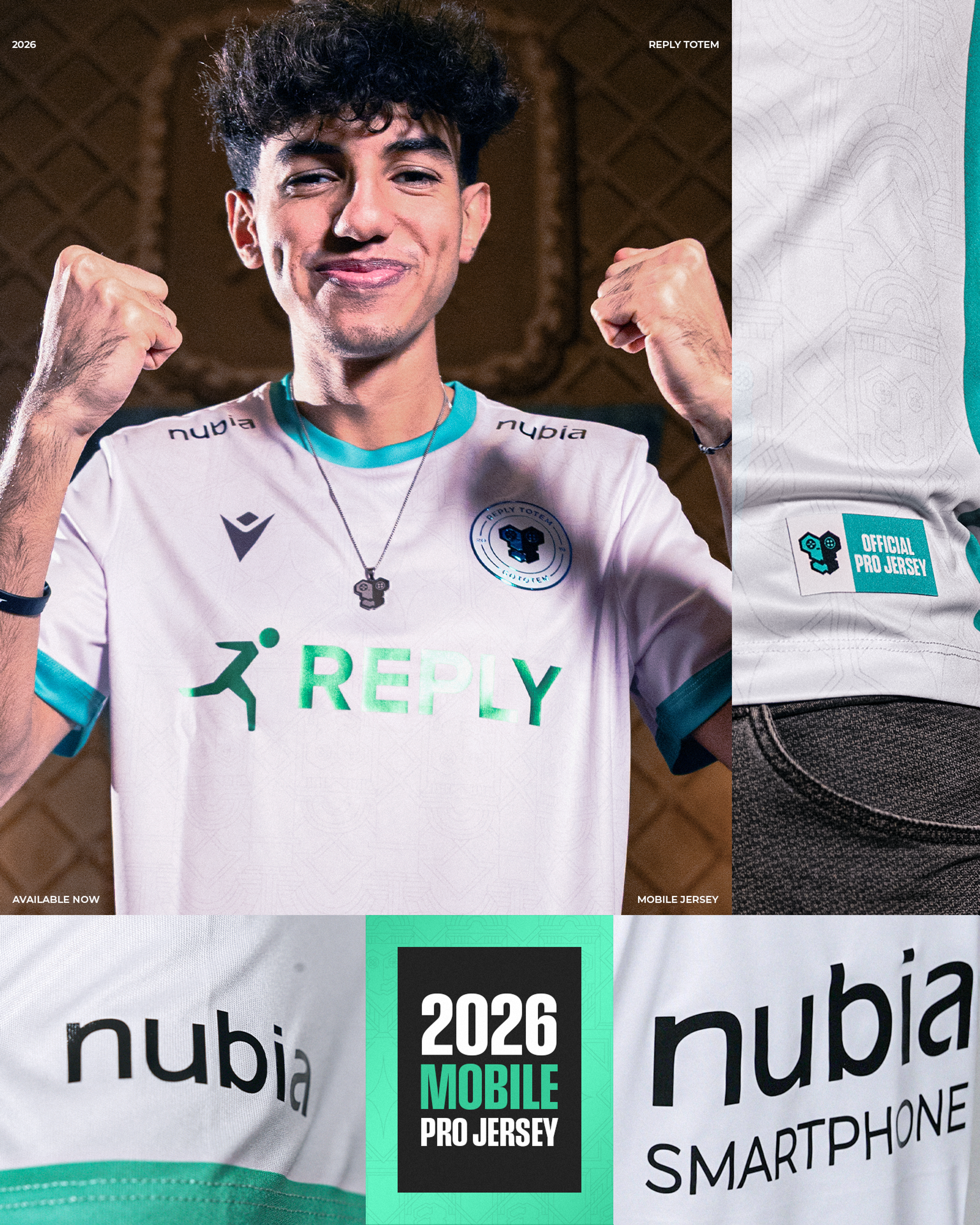 Graphic showcasing a collage of photos of the 2026 Mobile Pro Jersey.