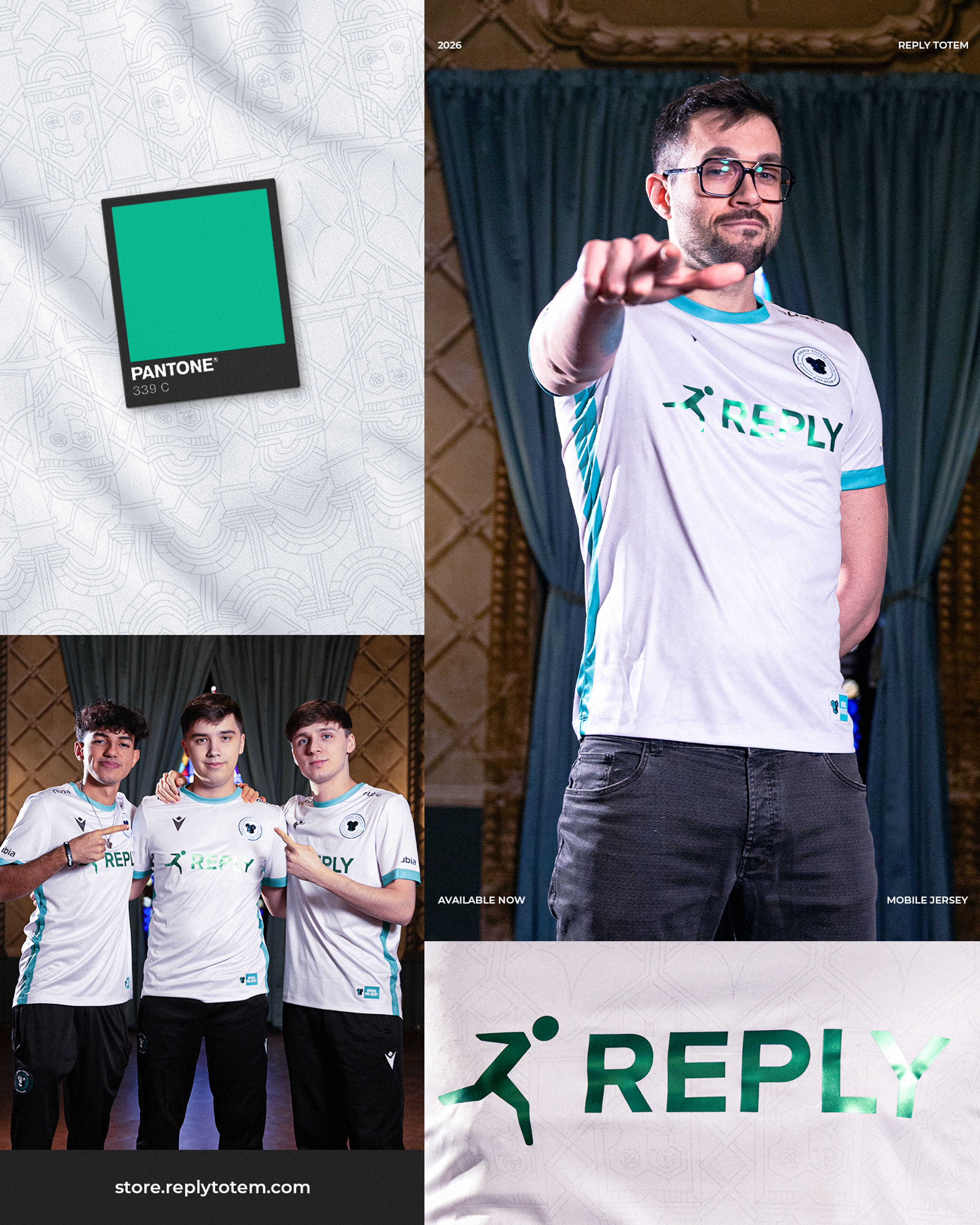 Graphic showcasing a collage of photos of the 2026 Mobile Pro Jersey.