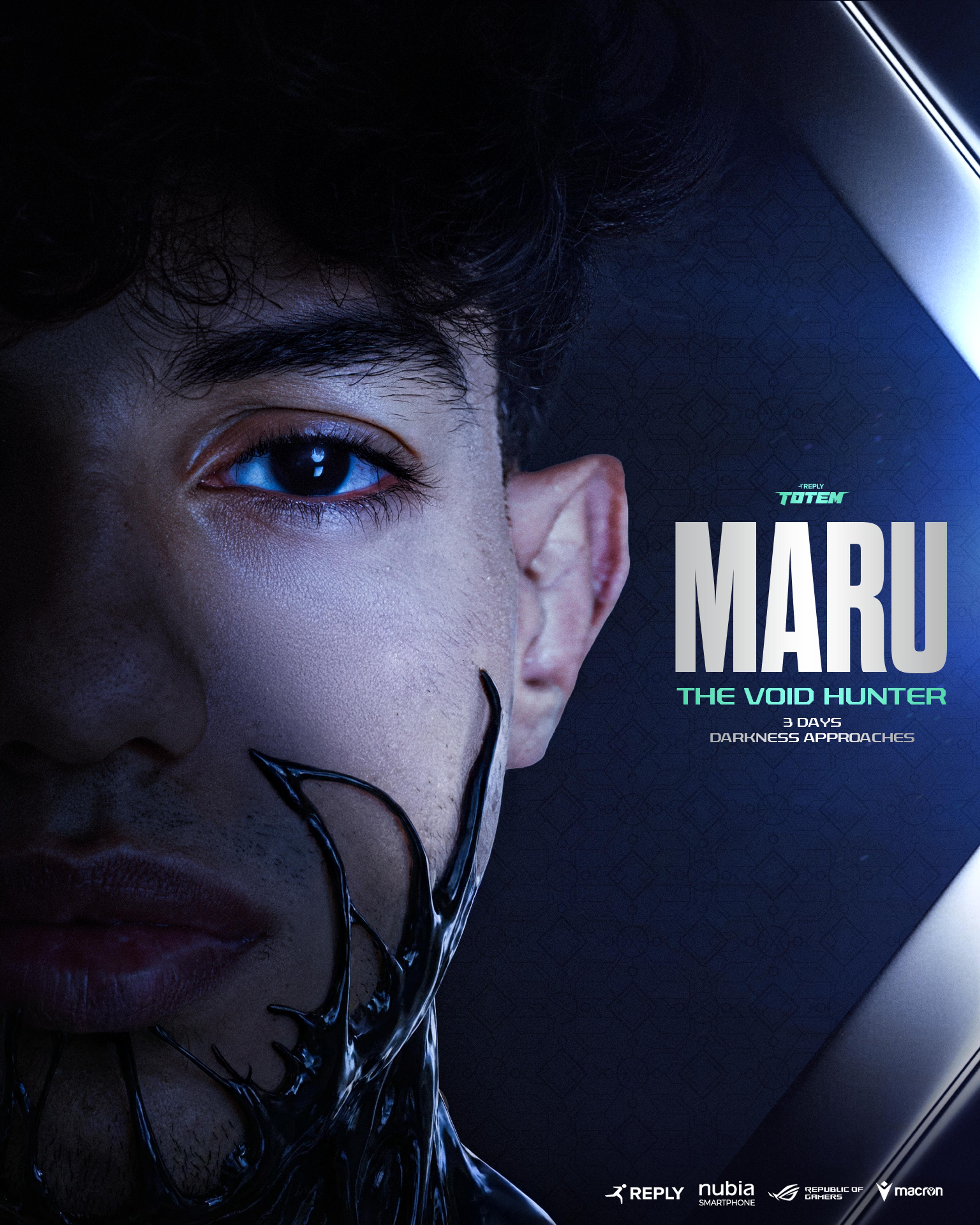 Close up photo of Maru being swallowed by the symbionte MARU THE VOID HUNTER - 3 DAYS - DARNKESS APPROCHES