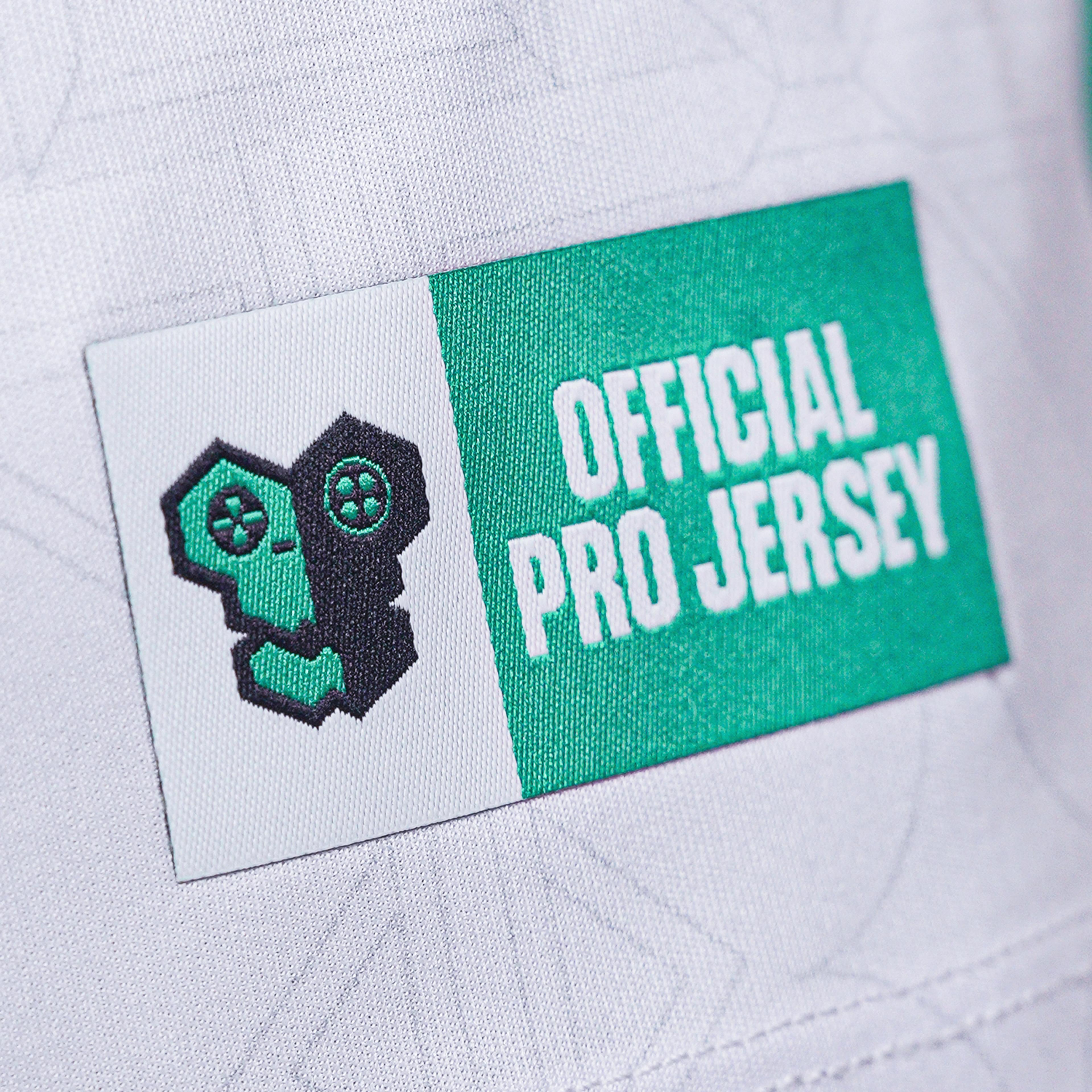 Close-up photo of the 2026 Mobile Pro Jersey patch