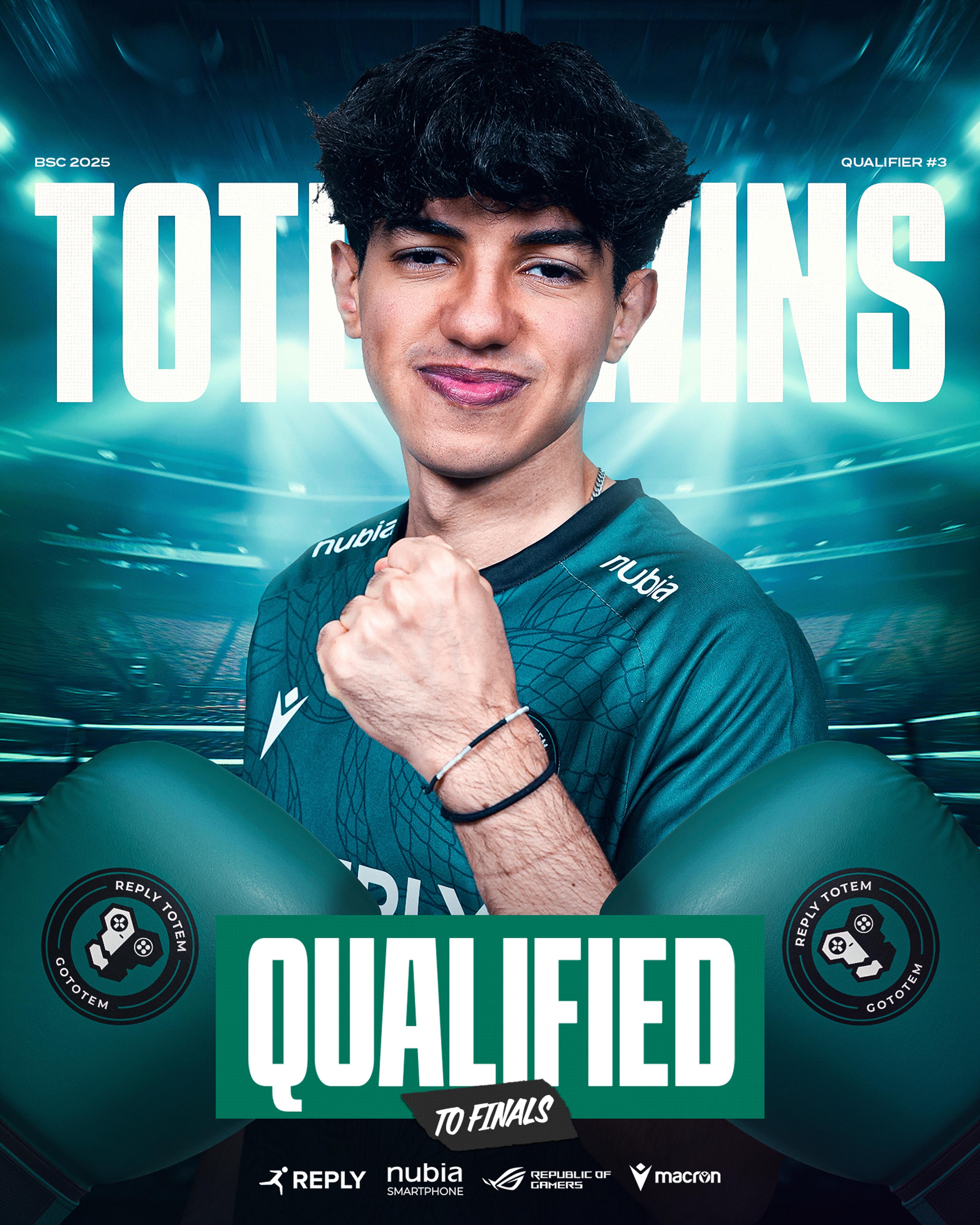 Qualified graphic featuring Maru in front of a boxing ring. QUALIFIED TO FINALS