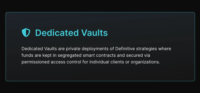 Dedicated Vaults