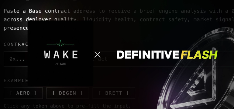 Base Intelligence terminal, WAKE, shipped advanced trade execution in <1 hour with Flash