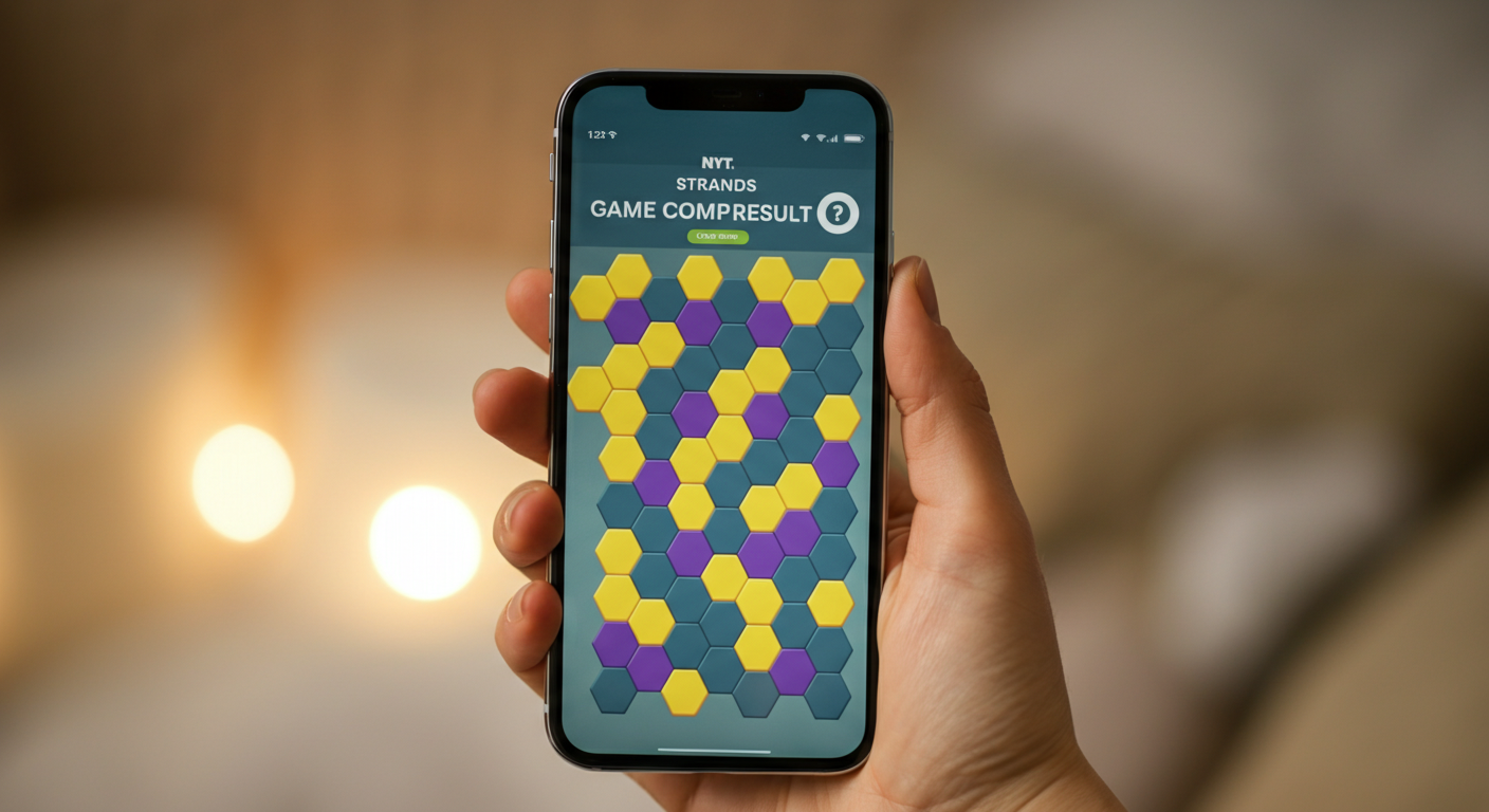 Sharing NYT Strands game results with friends on social media
