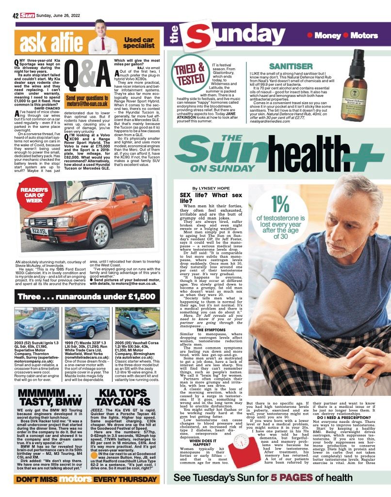 Sun on Sunday Low Testosterone