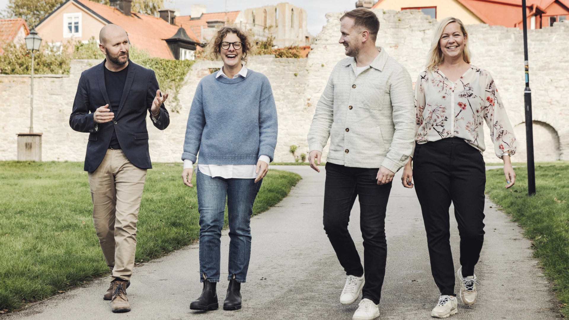 Några av Mysans kollegor. Här Erik Öhrn, My, Simon Frid Thomsson och Kati Ahtee.