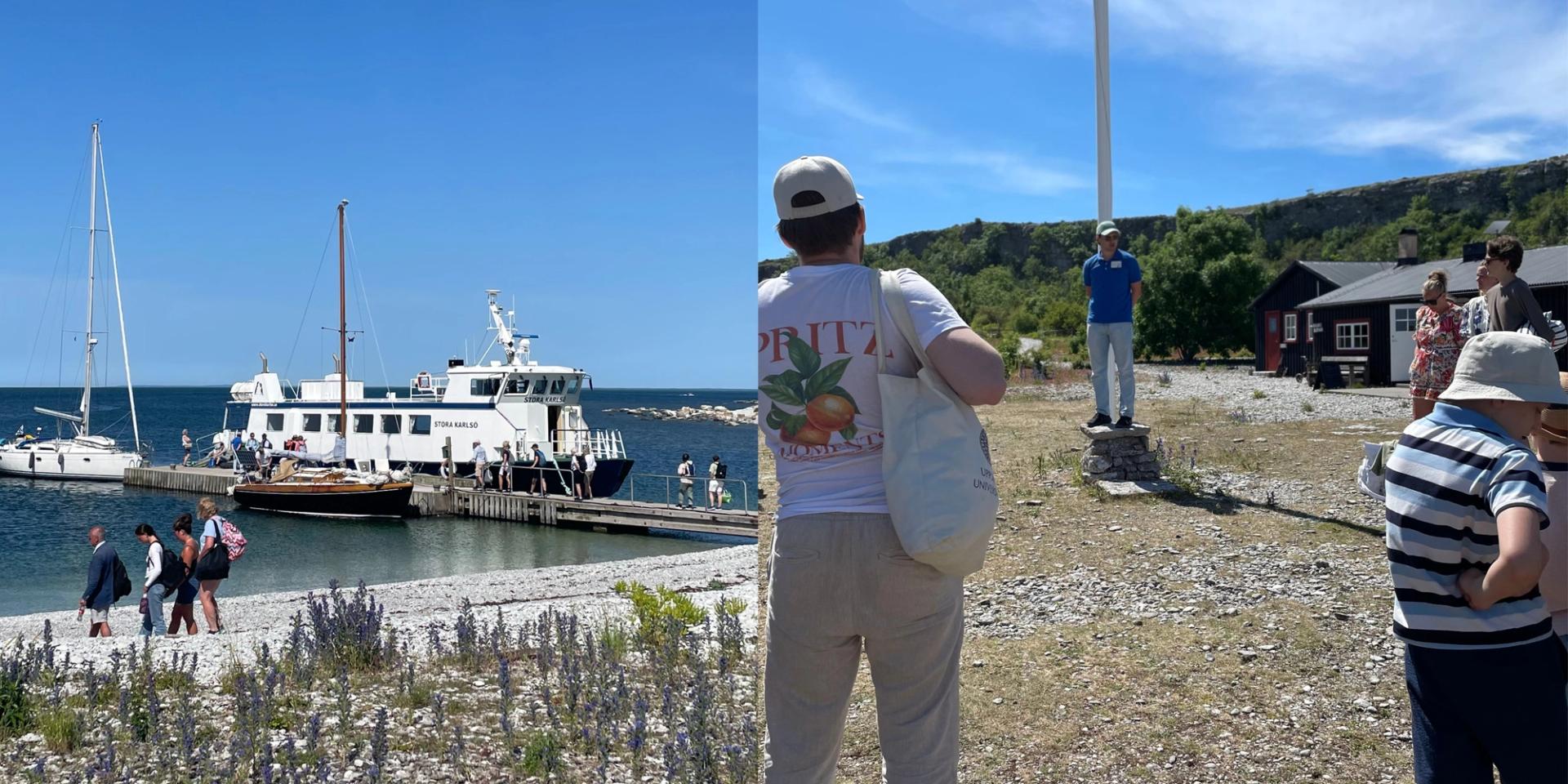 Ankomst och uppsamling med information om Stora Karlsö