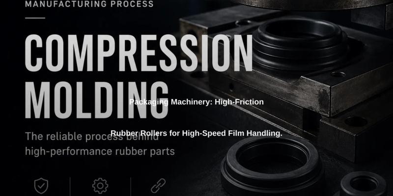 Packaging Machinery: High-Friction Rubber Rollers for High-Speed Film Handling.