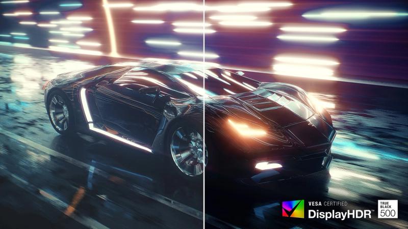 O DisplayHDR™ True Black 500 proporciona detalhes incríveis nas sombras