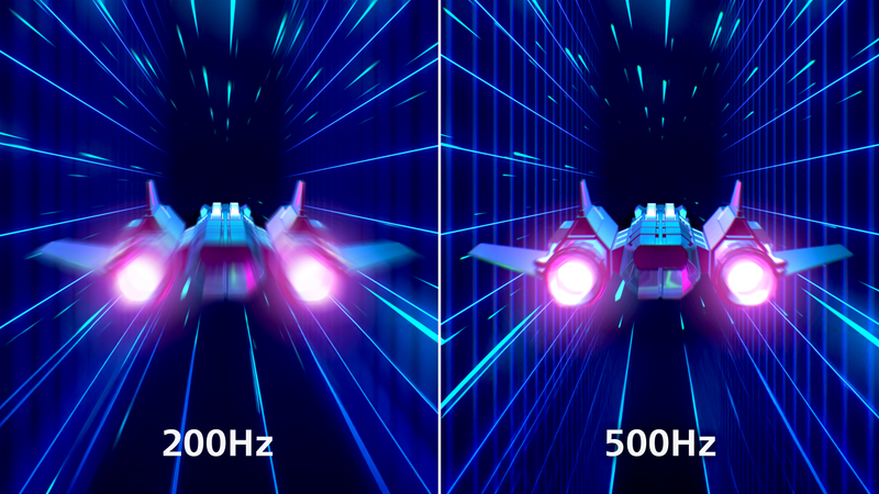500Hz refresh rate for ultra-smooth, brilliant imagery
