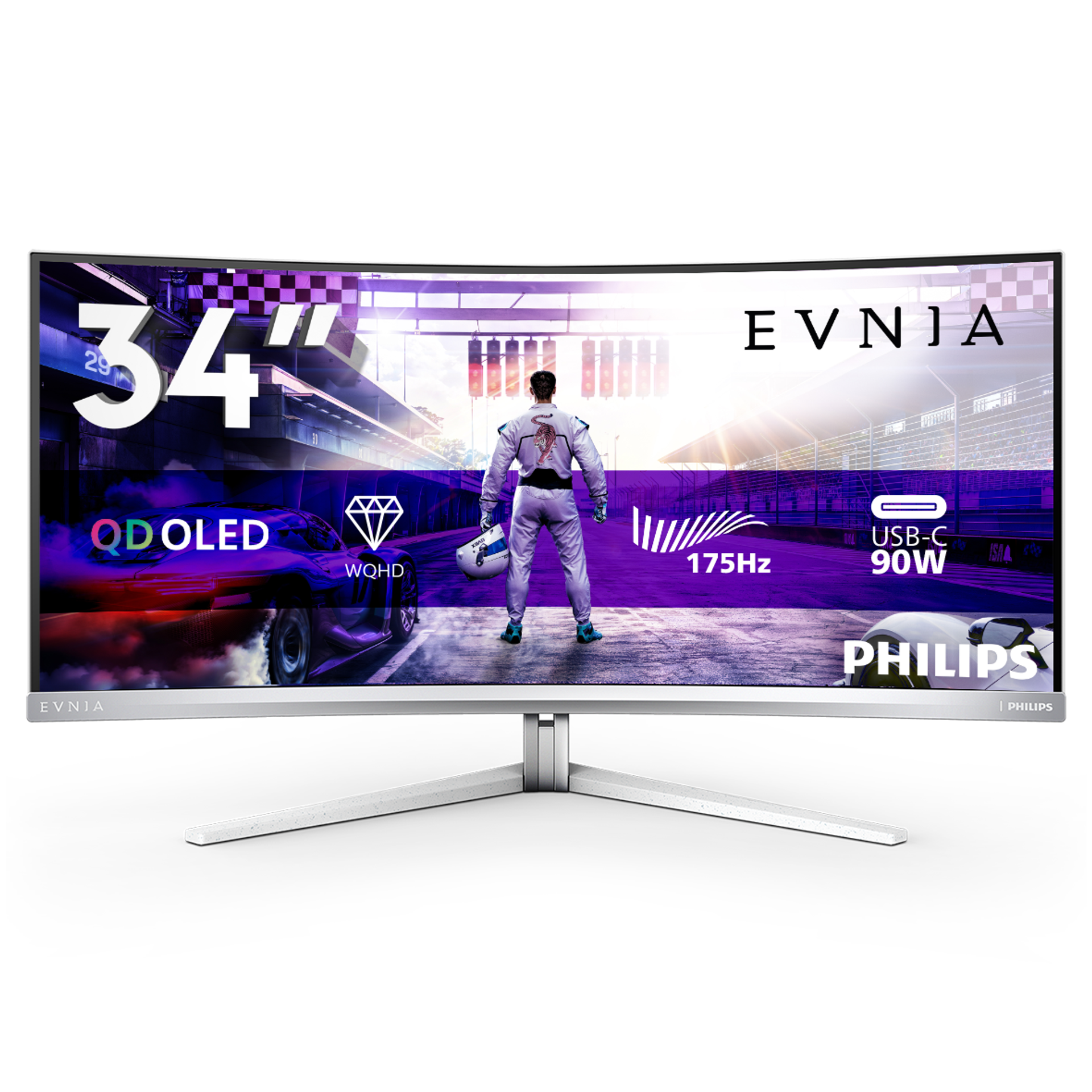 Curved Gaming Monitor 34M2C8600 Monitor para juegos QD OLED