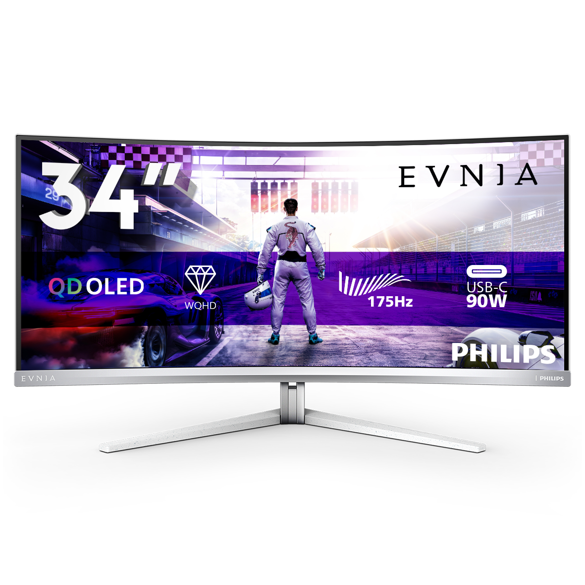 Curved Gaming Monitor 34M2C8600 Monitor para juegos QD OLED