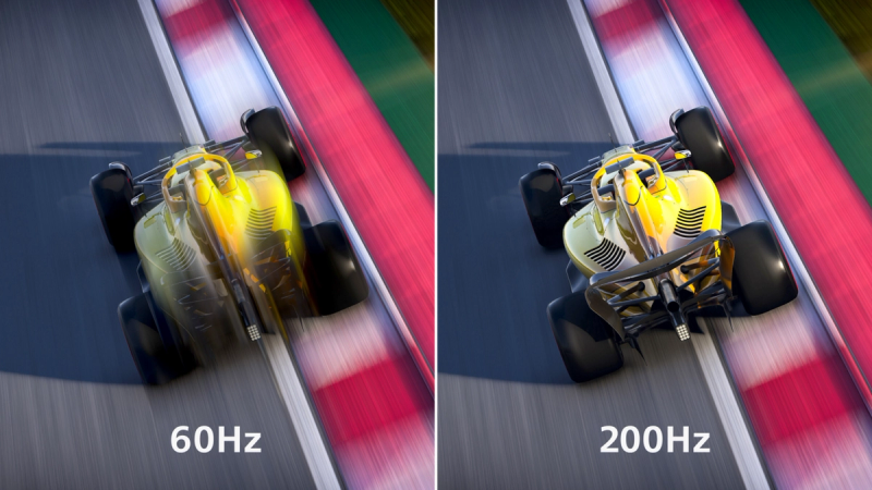 200Hz refresh rate for clear and sharp imagery.