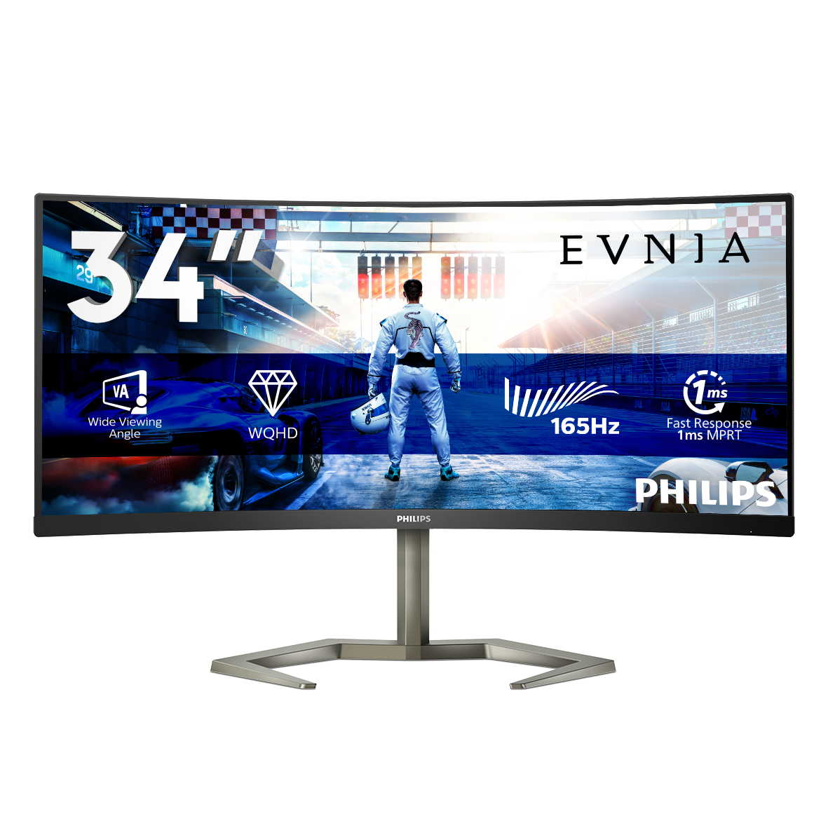 Curved Gaming Monitor 34M1C5500VA Moniteurs gaming WQHD