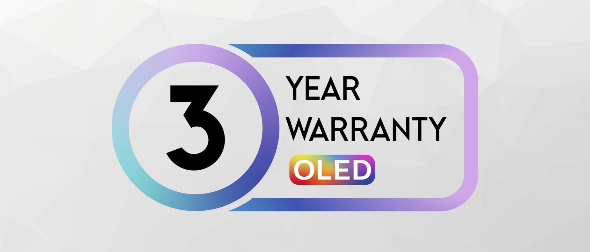 oled qd oled 3 years warranty logo