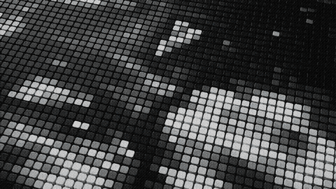 GIF showing infinite contrast ratio on QD-OLED monitor with true blacks and vibrant colors compared to standard display