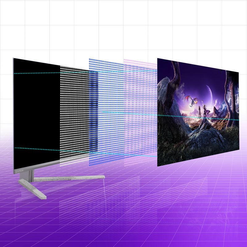 Vibrant color clock illustrating a longer lasting QD-OLED panel