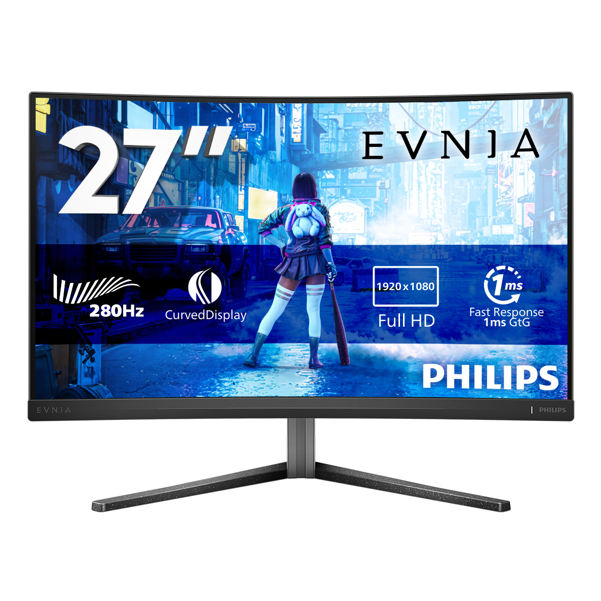 Curved Fast VA Gaming monitor 27M2C5200W Full HD játékhoz tervezett monitor