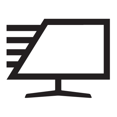 Flicker-free icon depicting a partial display