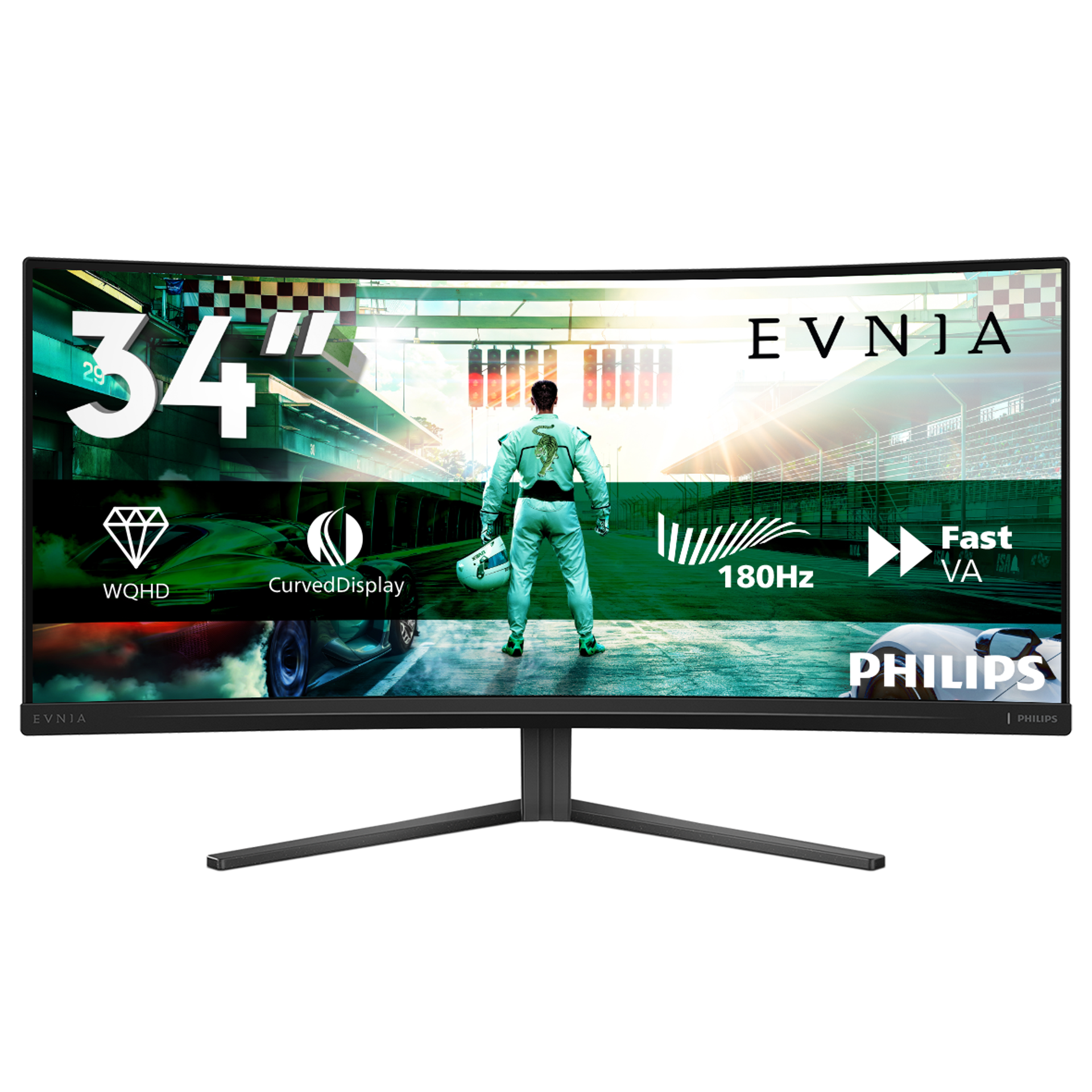 Curved Fast VA Gaming monitor 34M2C3500L WQHD žaidimų monitorius