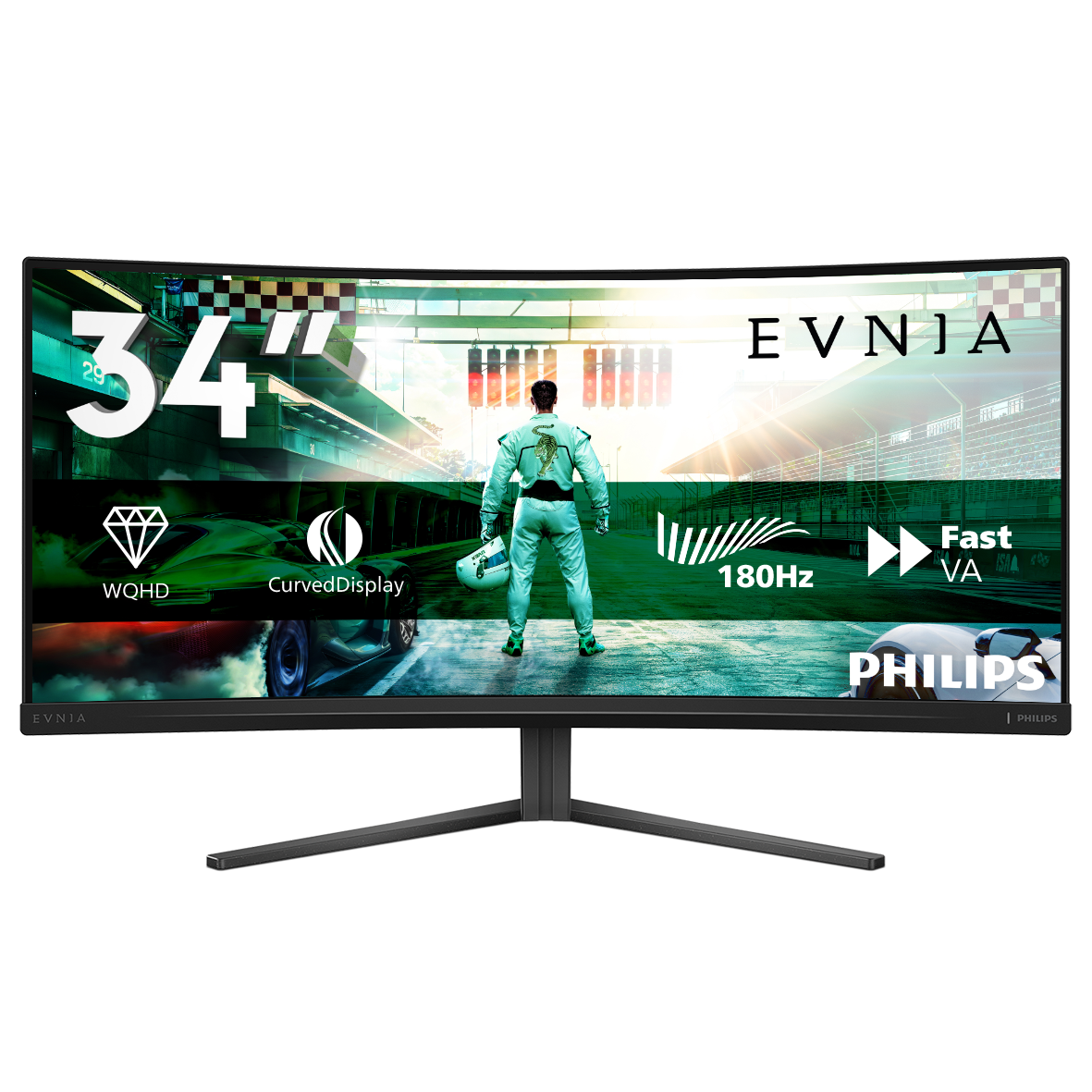 Curved Fast VA Gaming monitor 34M2C3500L WQHD žaidimų monitorius
