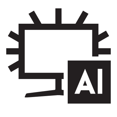 Icon showing a backlit screen with the letters ‘AI’ in a box, representing the Ambiglow feature.